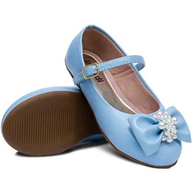 Imagem de Sapatilha Pópidi Infantil Feminina Laço Perola 02.25J (Azul Bebe, BR, Criança de 4 a 8 anos, Numérico, 29)