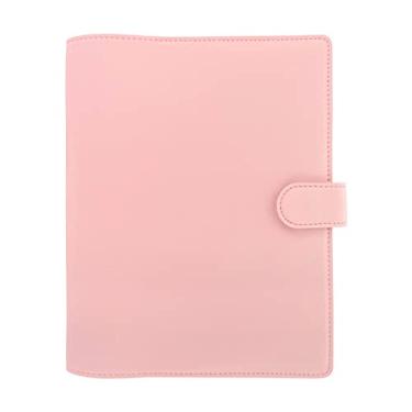 Imagem de Capa de notebook capa de livro plano de sistema de encadernação A5 capa de diário pequena papelaria de escritório, rosa, tamanho júnior