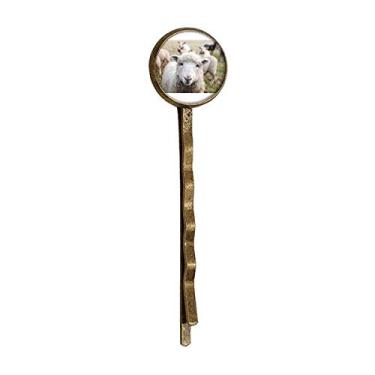 Imagem de Chapéu de cabelo de metal retrô com imagem de animal de ovelha de organismo terrestre