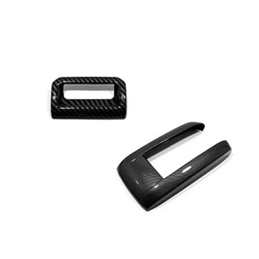 Imagem de Xodouhi Capa de apoio de braço apto para Toyota Highlander 2020 2021 2022 Capa de console central acessórios interiores de carro caixa de apoio de braço painel proteger decorar capas (fibra de carbono)