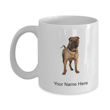 Imagem de Caneca Shar-pei personalizada, copo de café Shar-pei, ideia de presente Shar-pei, copo Shar-pei personalizado, caneca Shar-pei personalizada - caneca de café 325 ml