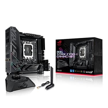 Imagem de ASUS ROG STRIX Z790-F GAMING WIFI Placa mãe Intel LGA 1700 ATX VRM de 16 + 1 fases, DDR5, quatro ranhuras M.2, PCIe 5.0, WiFi 6E, USB 3.2 Gen 2 x 2 tipo C com PD 3.0 até 30 W y Aura Synn C RGB