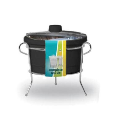 Imagem de Porta Sabão E Esponja Preto Com Suporte