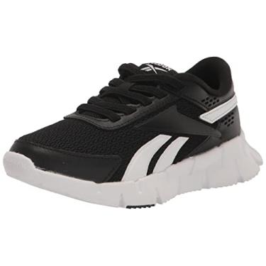 Imagem de Reebok Tênis de corrida masculino Zig Dynamic 2.0 para crianças grandes, Preto/branco/preto, 16