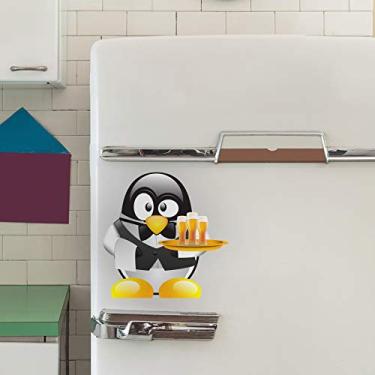 Imagem de Adesivo de Geladeira Pinguim Cerveja 25x25 cm