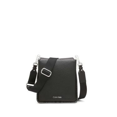 Imagem de Calvin Klein Bolsa transversal pequena Fay North/South, Combo preto/cobra, One Size