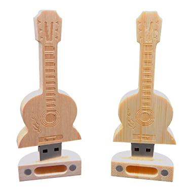 Imagem de Pen Drives USB de madeira para guitarra pendrive para presentes e presentes (2 unidades de bordo e bambu, 4 GB)