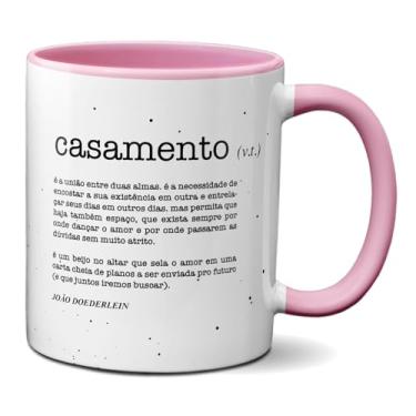 Imagem de Caneca Casamento Significado É União Entre Duas Almas (Rosa)