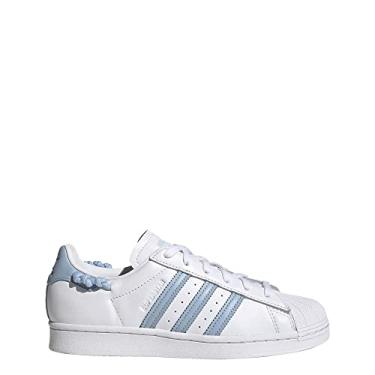 Imagem de adidas Originals Tênis feminino Superstar, Branco nuvem/céu transparente/branco nuvem, 7.5