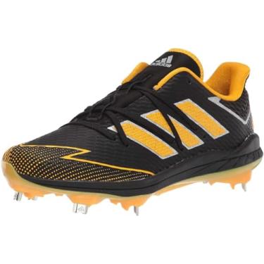 Imagem de adidas Tênis de beisebol masculino Fv9398, Preto/ouro/prata, 46