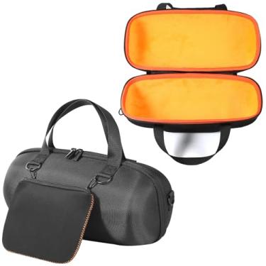 Imagem de Generic Bolsa de armazenamento rígida de viagem / capa de silicone macio compatível com JBL Xtreme 4 sem fio portátil Bluetooth alto-falante protetor acessórios (capa rígida com forro laranja)