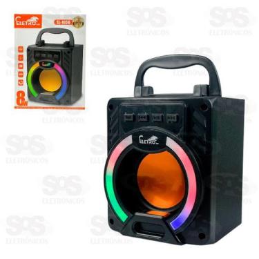 Imagem de Caixa de Som Portatil 8W EletroMex EL-1056 Bluetooth + Porta Celular