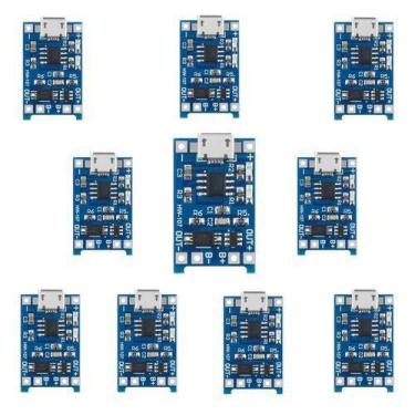 Imagem de Kit 10x Tp 4056 Tc4056 Micro Usb Carregador Bateria Proteção - Comprei