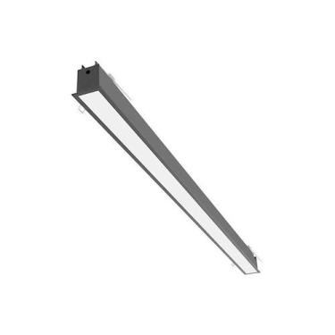 Imagem de Perfil LED De Embutir Preto Para Gesso 9,6W 12V Luz Branco Quente Mist