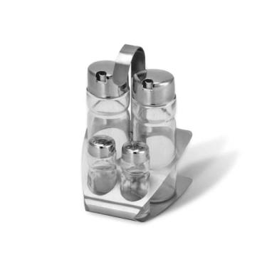 Imagem de Galheteiro de Inox com Suporte - Importado
