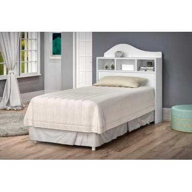 Imagem de Cabeceira Para Cama Box Solteiro IRLA Nichos Para Objetos de Decoração