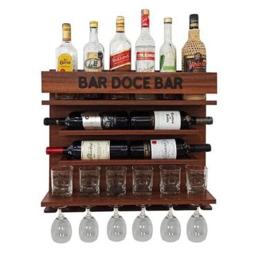 Imagem de Adega De Vinho De Parede Com Barzinho Bar Doce Bar Imbuia - Co2Beer