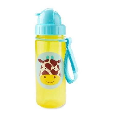 Imagem de Garrafa Skip Hop Zoo Girafa Modelo Novo, 384,5ml, Amarelo, Girafa