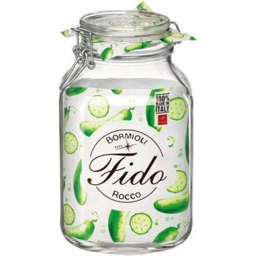 Imagem de Pote Vidro Fido Hermético Porta Mantimentos 3L Bormioli Rocco