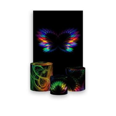 Imagem de Painel De Festa Vertical 1,50 x 2,20 + Trio De Capas Cilindro - Asas M