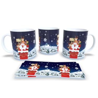 Imagem de Canecas de Porcelana Personalizadas Natal - Estampa Sublimada, Mod.13