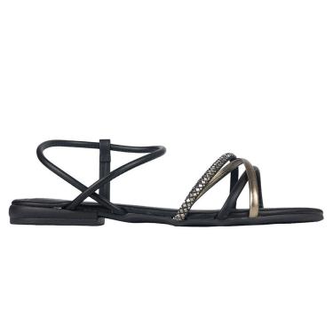 Imagem de Sandália Via Uno Rasteira Strass Mississipi