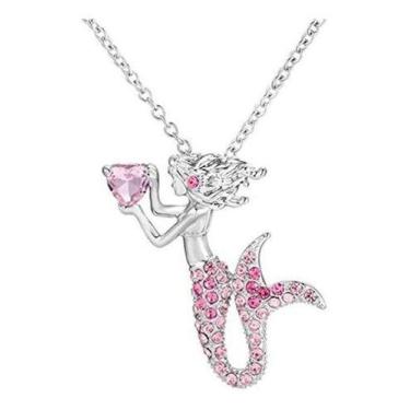 Imagem de Colar Pingente Sereia De Prata Conto De Fadas Vintage Oceano - NStyle,