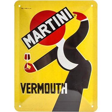 Imagem de Nostalgic-Art Placa de lata retrô – Martini – Garçom de vermute – Ideia de presente para fãs de coquetel, placa de metal, 15 x 20 cm