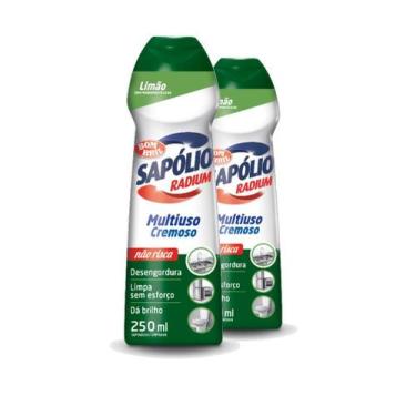 Imagem de Kit 2 Sapólio Radium Cremoso Limão Desengordurante 250ml - Bombril