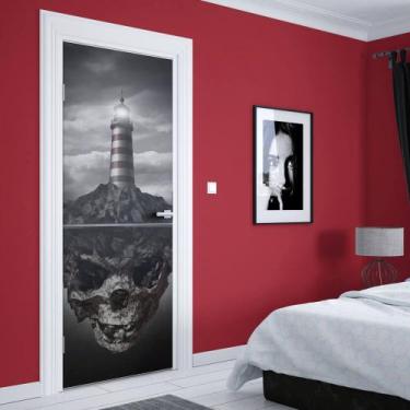 Imagem de Adesivo de Porta Farol Caveira - Império da Impressão, G - 90cm x 210c