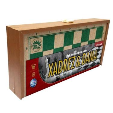 Imagem de Jogo Xadrez e Dama - Pais e Filhos