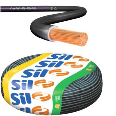 Imagem de Fio Sil Cabo Flexível 6mm 100 Metros Fio Elétrico Anti Chama Diversas 