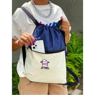 Imagem de Mochila Saco Nylon TENTANDO SER FITNESS Academia Esportiva Gym Bag Fit