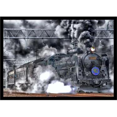 Imagem de Quadro Decorativo Trem Locomotiva Máquinas A Vapor Salas Quartos Escri