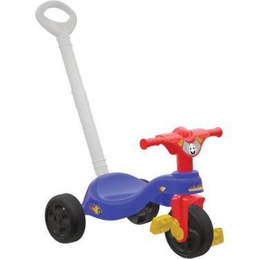 Imagem de Triciclo FAST com Empurrador - Pais E Filhos, Azul
