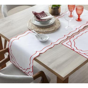 Imagem de Caminho de Mesa Bordado Lis 40x150cm Jolitex