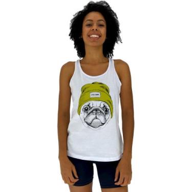 Imagem de Regata Feminina Recorte Nadador MXD Conceito Pug It's Cool, Branco, P