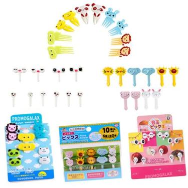 Imagem de Jogo Garfinho Petisco Para Frutas Palitinho 30pçs Infantis - PromoGala