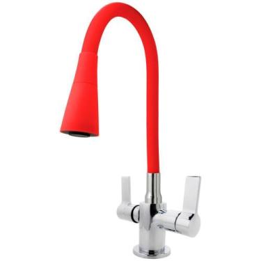 Imagem de Misturador Monobloco Gourmet Flexível Vermelha Cozinha Mesa - TFC