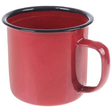 Imagem de Caneca Esmaltada Retro 350ml Vermelha Café Chá Vintage - Art House
