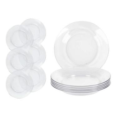 Imagem de Conjunto 6 Pratos Fundo Astral Liso 22cm Refeição Duralex - NADIR FIGU