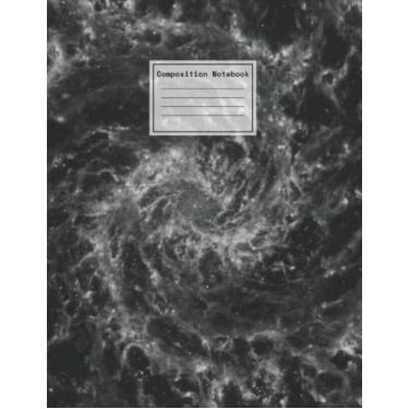 Imagem de Composition Notebook James Webb Telescope Image in Black and White-Phantom Galaxy M74 32 million light-years away 30 August 2022: Softcover 8.5" x 11" ... Lined Interior and Beautiful Matte Cover