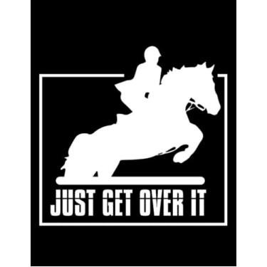 Imagem de JOURNAL: Panda Animal Equestrian Sport Horse Jumping: Design Notebook 8.5 x 11"