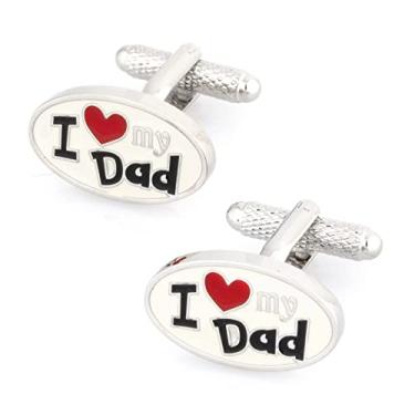 Imagem de Abotoaduras Oval Clinks Australia I Love My Dad