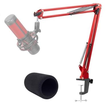 Imagem de YOUSHARES Braço de Microfone Vermelho Compatível com Hyperx Quadcast S - Braço de Microfone Premium Quadcast S para Jogos, Streaming Por