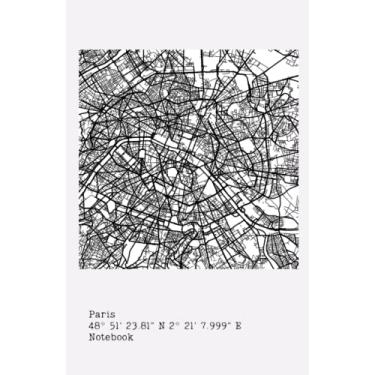 Imagem de Notebook "Paris map" – light grey – 80 pages - blank- 5,5x8,5in – 48° 51' 23.81" N 2° 21' 7.999" E: Carnet de notes "Plan de Paris" – gris clair – 80 ... – 48° 51' 23.81" N 2° 21' 7.999" E