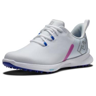 Imagem de FootJoy Sapato de golfe esportivo feminino Fj Fuel, Branco/Rosa, 10