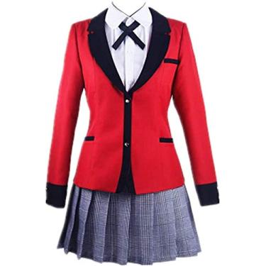 Imagem de Grand Duke Anime Kakegurui Yumeko Jabami cosplay fantasia Jabami Yumeko fantasia cosplay uniforme escolar fantasia de Halloween, Tamanho:, Small