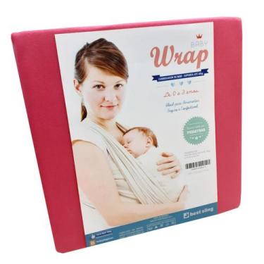 Imagem de Canguru Wrap Sling Carregador Passeio De Bebe Malha Respirável Pink 10