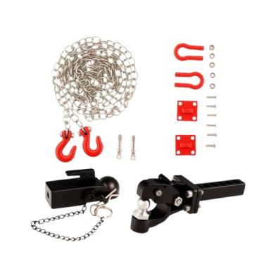 Imagem de NMNRC Aluminum RC Car Tow Hook Drop Hitch Receiver Decoration Ball Buckle Trailer Chain for 1/10 TRX4 TRX6 Axial SCX10 II III Redcat Losi HSP Hip Series Upgrades Part